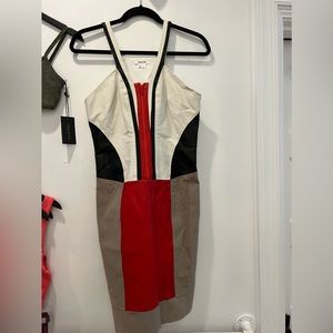 multicolor mini dress